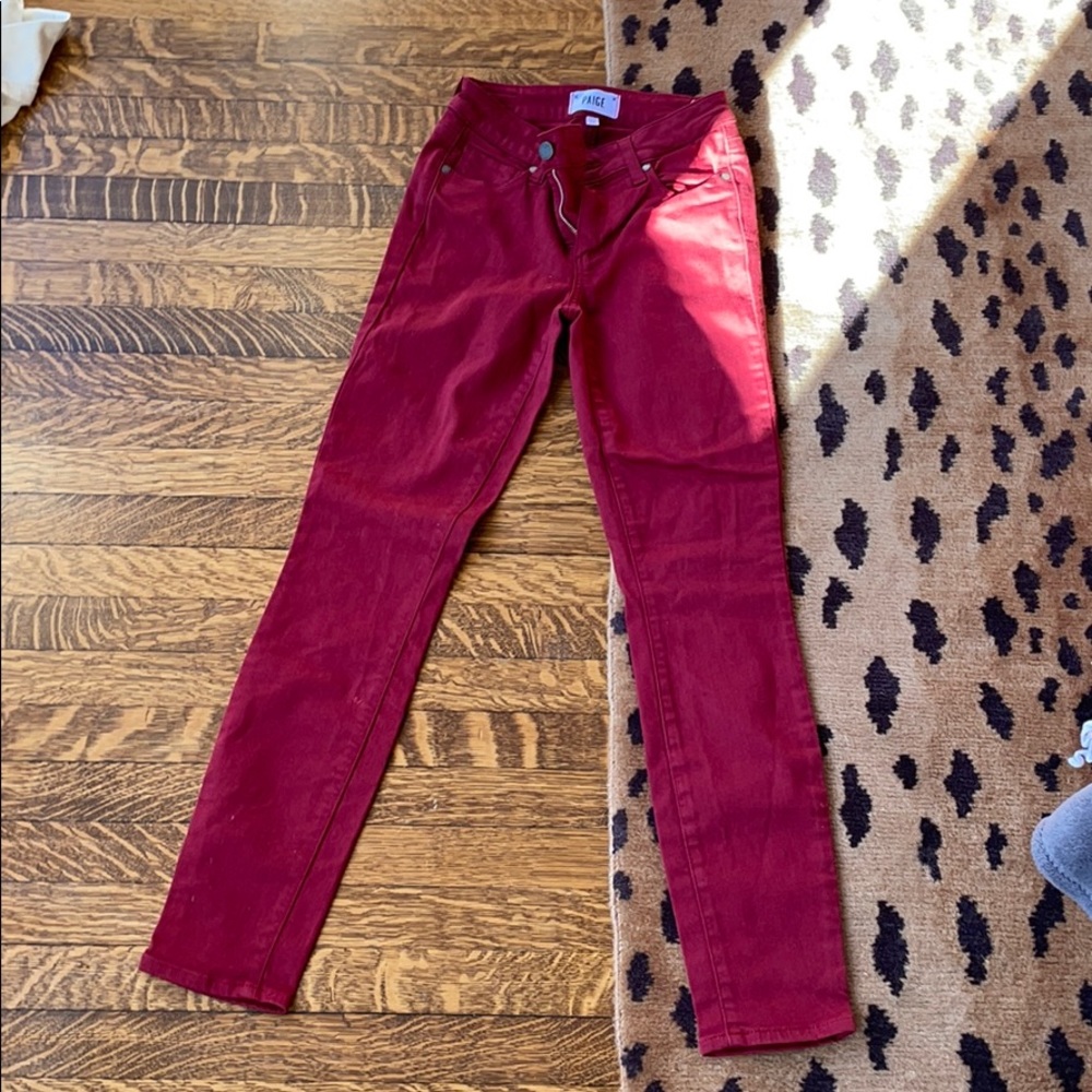 red/pink paige jeans * barely used *